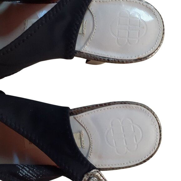 Dana Buchman Slingback Sandals Womens Size 6.5 Medium Black Open Toe High Heels - Picture 3 of 5